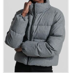 Superdry Women's Alpine Down Padded Jacket in Grey Wool